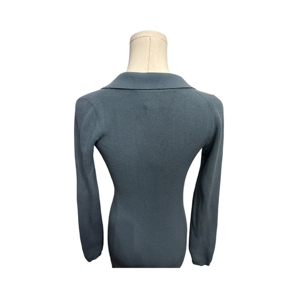 Wilfred Cove Blue/Grey Button-Up ribbed sweater Dress - Size S - Picture 2 of 4